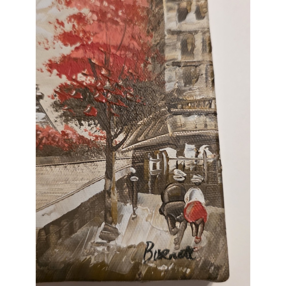 Burnett Paris Eiffel Tower Oil Painting - Picture 3 of 11
